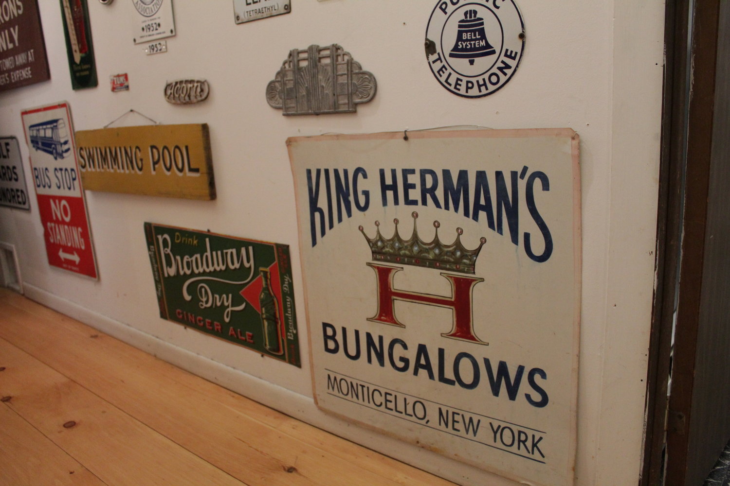 Frishman found the abandoned King Herman Bungalows sign, rescued it and brought it home. King Herman deserved better.